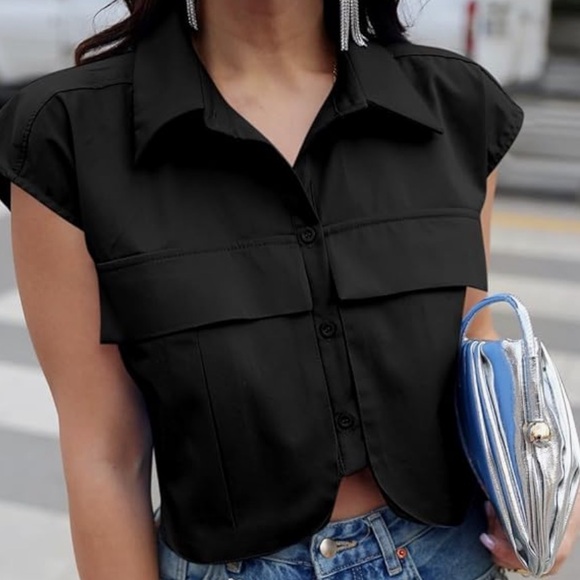 Black vest top - Picture 2 of 2